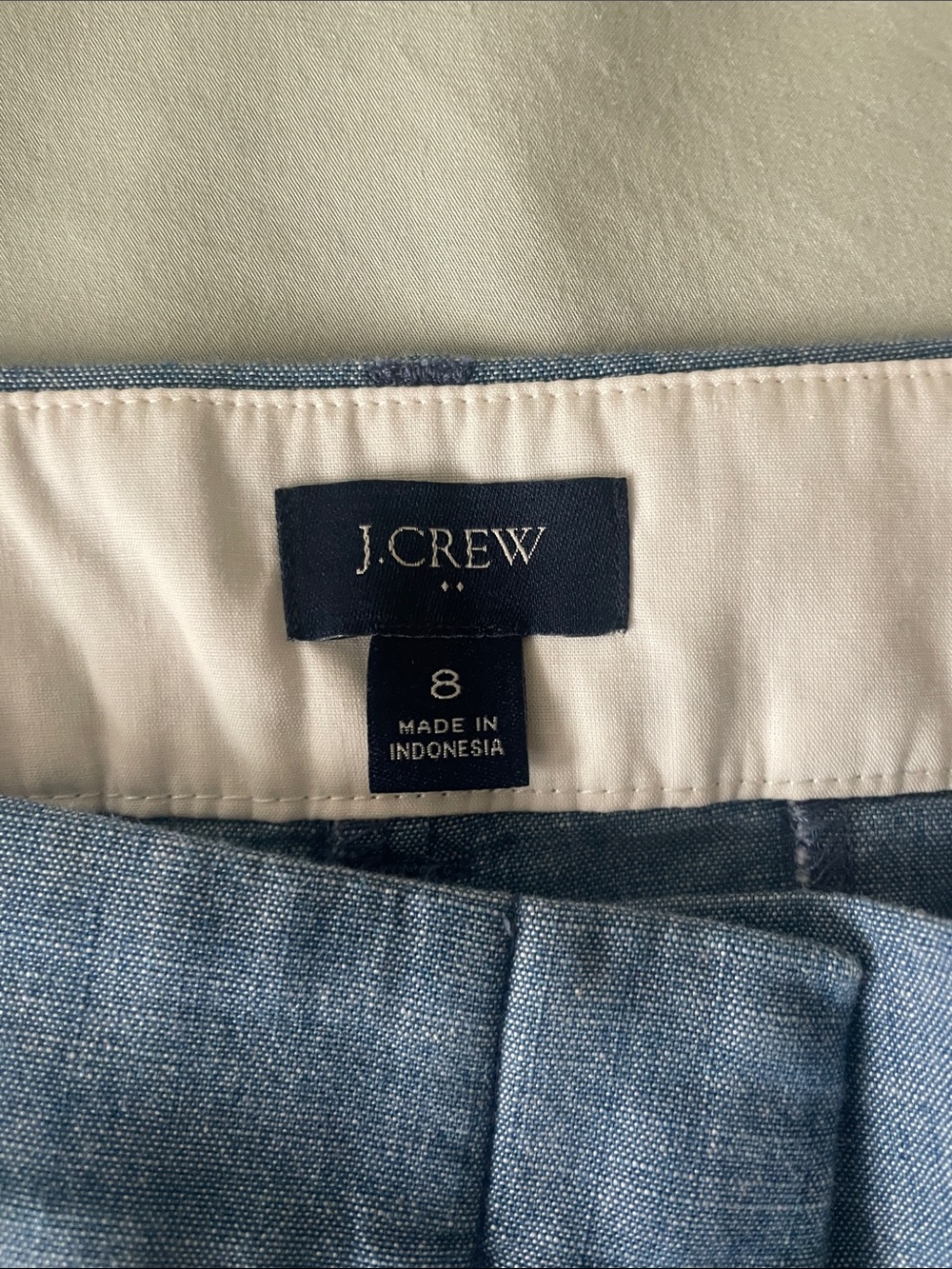 J. Crew Chambray-Light Blue Tailored Women’s Shorts - Picture 2 of 4